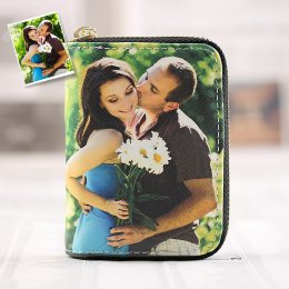Personalized Photo Leather Card Pack