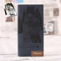 Personalized Photo Wallet Blue