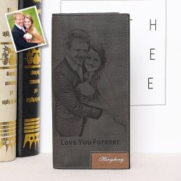 Personalized Photo Wallet Black